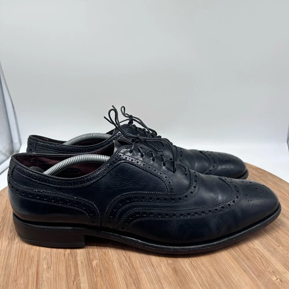 Allen‎ Edmonds McAllister Oxford Dress Shoes Black Lace Wingtip Sz 11B